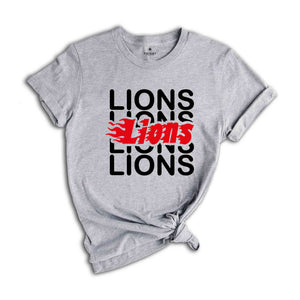 Lions Team Mascot Shirt, Lions Team Shirt, Lions Football Shirt, Lions Fan Shirt, Lions School Shirt, Lions School Spirit