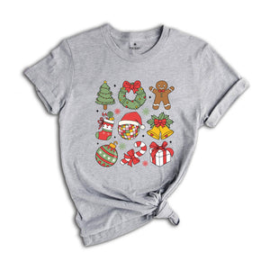 Coquette Cute Christmas Shirt, Christmas Tree Shirt, Santa Shirt, Christmas Gift, Gingerbread Shirt, Christmas Ornaments Shirt