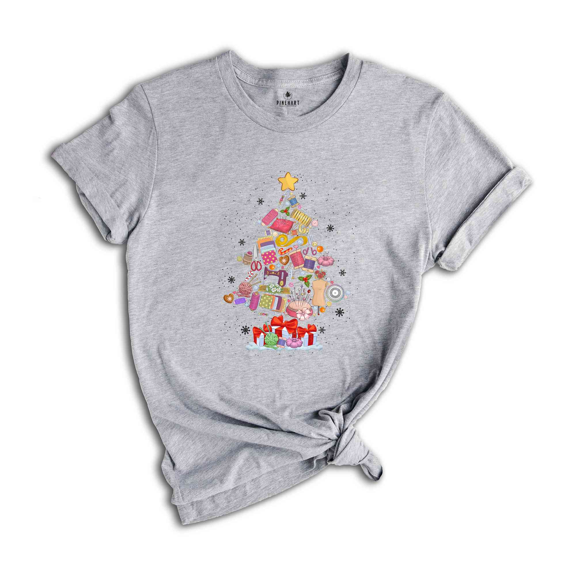 Sewing Machine Christmas Tree Shirt, Quilting Shirt, Sewing Lover T-Shirt, Christmas Tailor Gift, Sewing Christmas Shirt