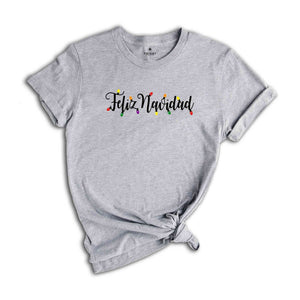 Feliz Navidad, Christmas Shirt, Christmas Gift, Spanish Christmas, Holiday Shirt, Christmas Light, Hispanic Christmas