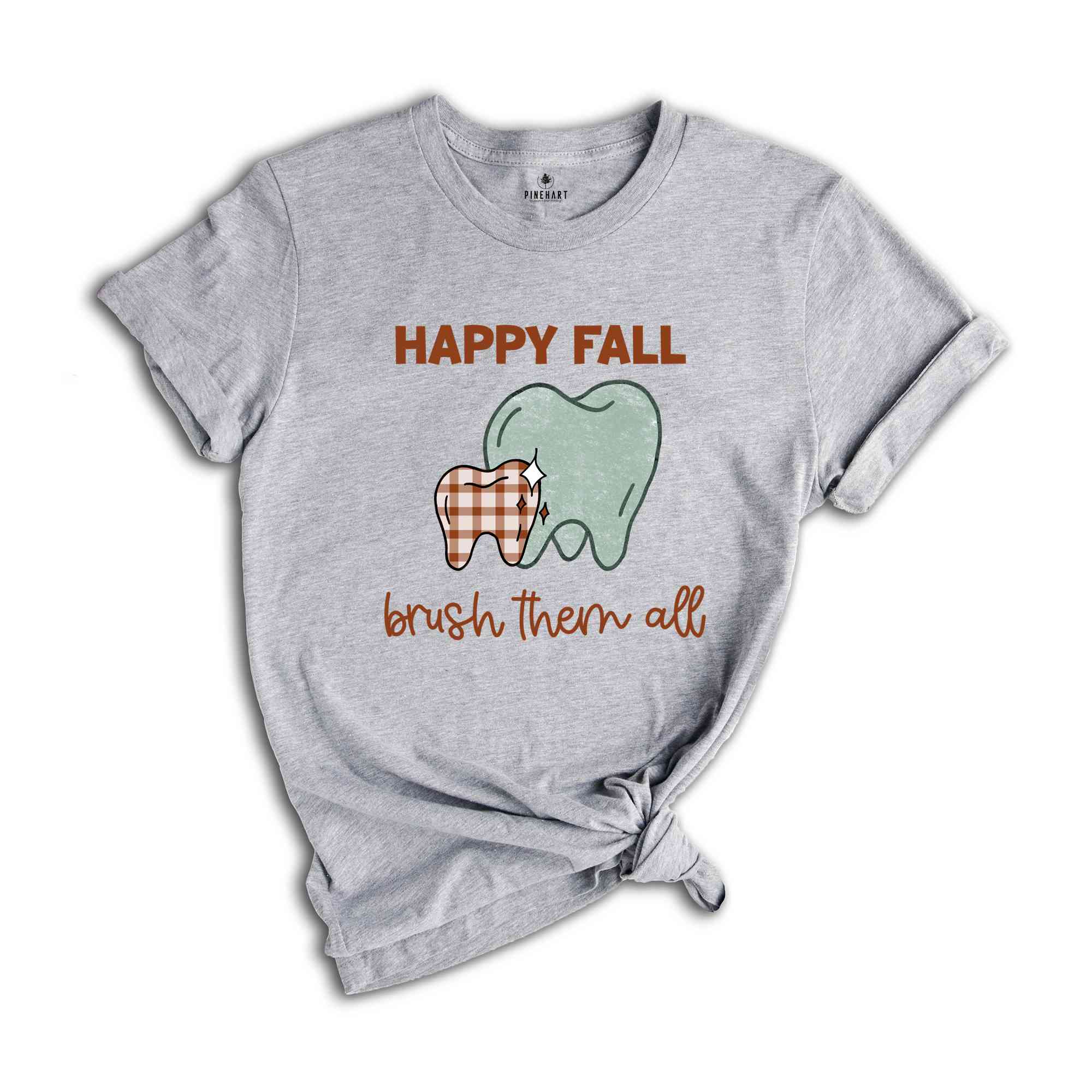 Happy Fall Brush Them All Shirt, Fall Dental Shirt, Dental Hygiene T-Shirt, Dental Assistant Tee, Dental Office Team Gift