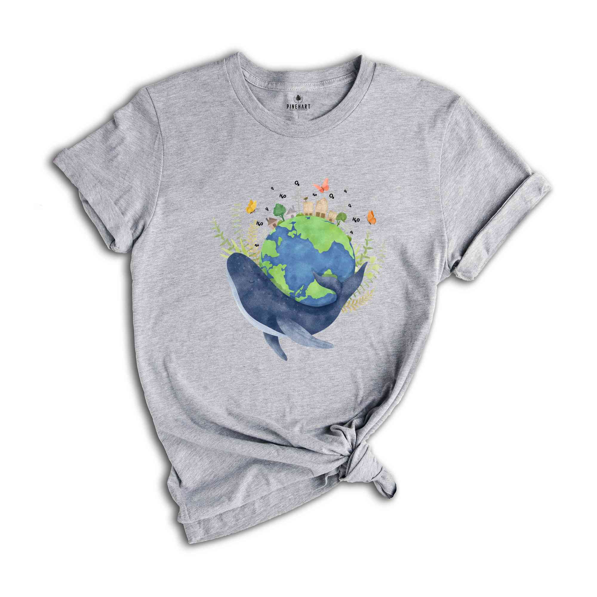 Eco Warrior Sweatshirt, Eco Conscious Whale Tee, Earth Preservation Shirt, Environmental Activist Apparel, Save The Planet Organic Cotton T-Shirt