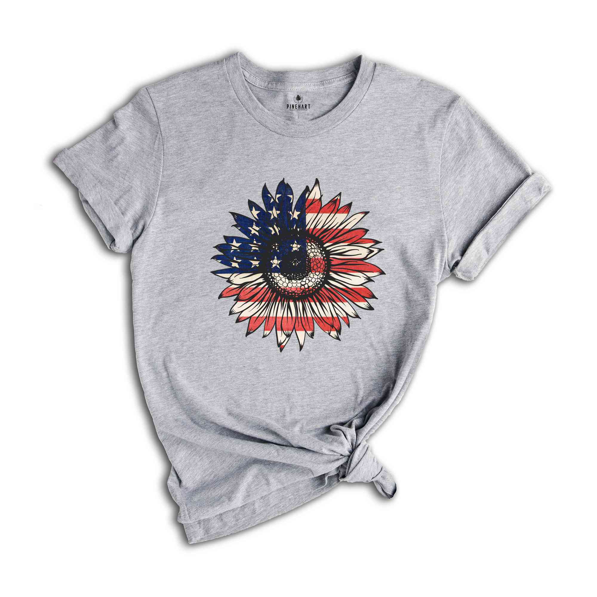 American Sunflower Shirt, 4th Of July Shirt, USA Shirt, Patriotic Shirt, Independence Day Shirt, Red White And Blue, Fourth Of July