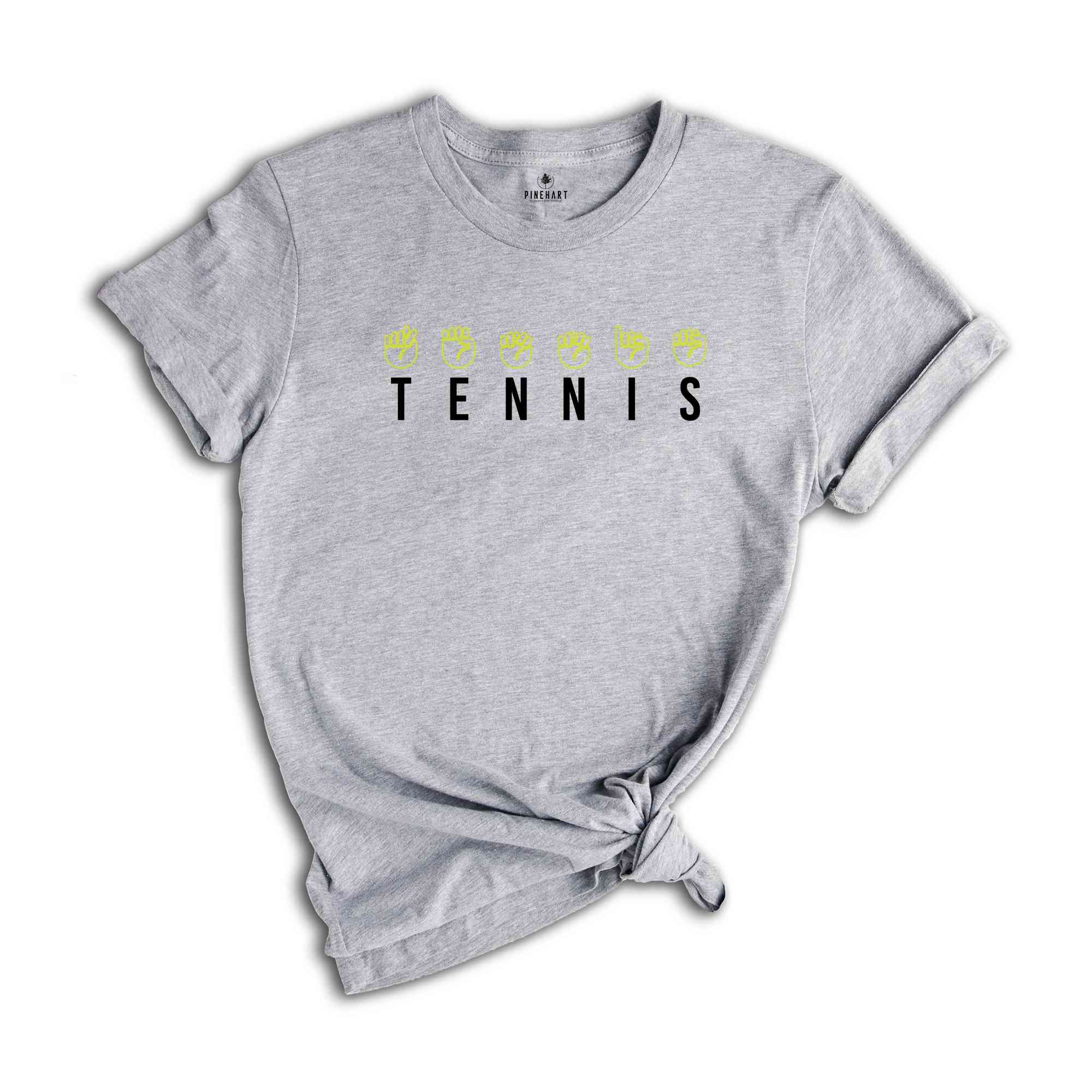 Sign Language Shiart, ASL Shirt, Sign Language Gift, Tennis Shirt, Tennis Coach Gift, Deaf Community Tee, Tennis ASL Shirt,