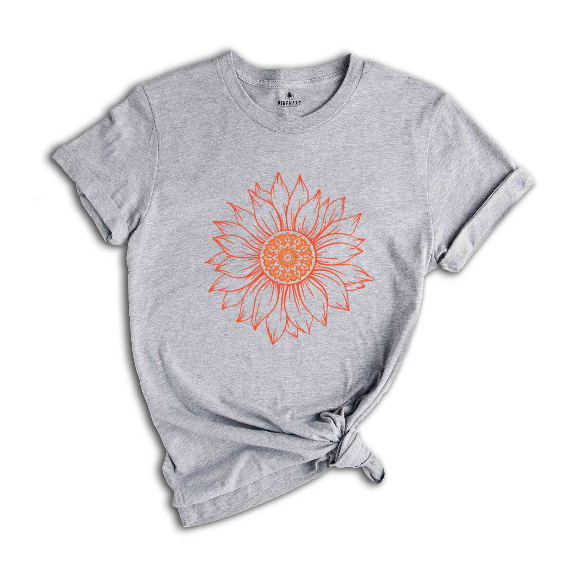 Sunflower Shirt, Minimalist T-Shirts, Gifts for Women, Aesthetic Tees, Wild Flowers Graphic Tees, Summer Floral Shirts