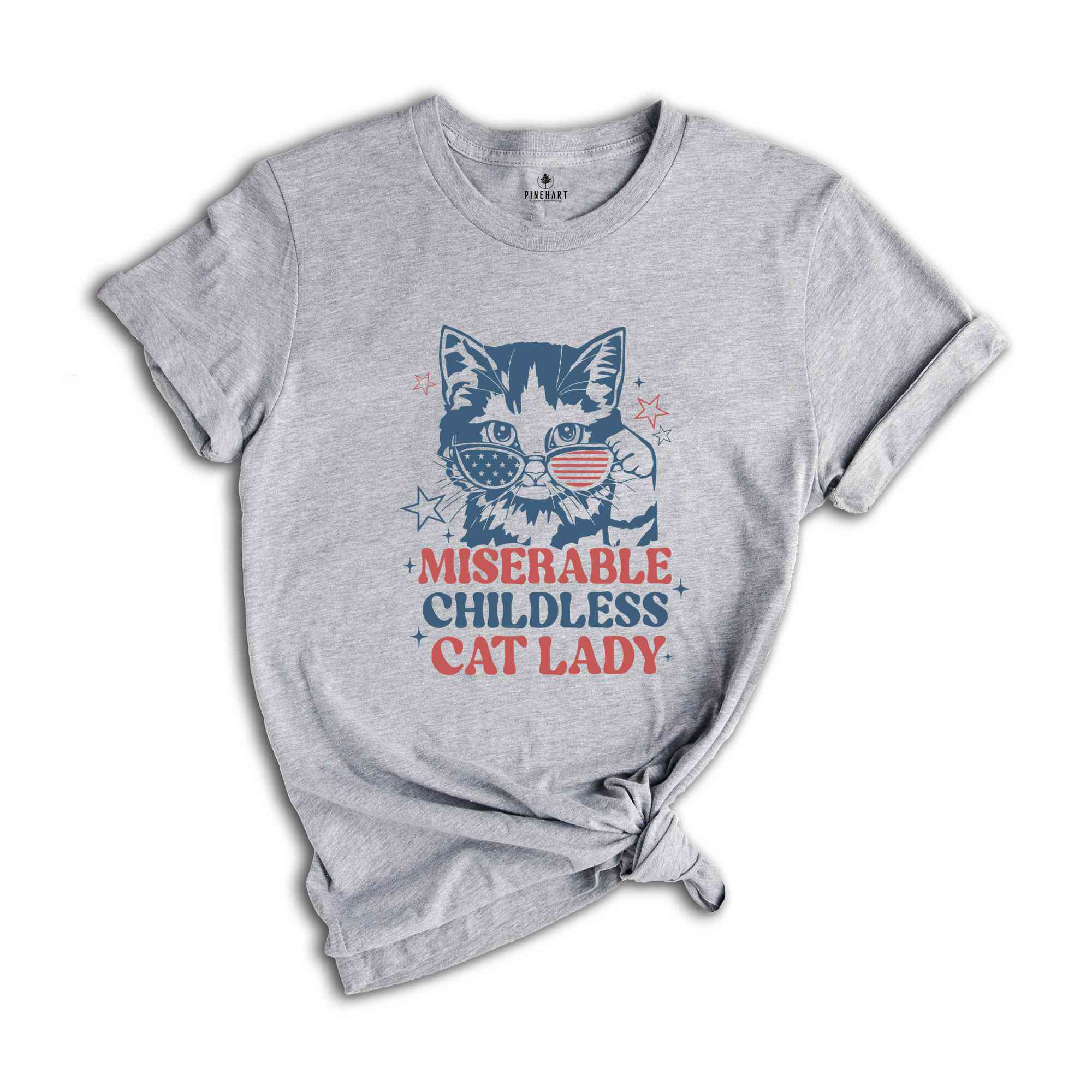 Miserable Childless Cat Lady T-Shirt, Vote Kamala Harris Shirt, Usa Elections Shirts, Gifts For Kamala Harris Supporters