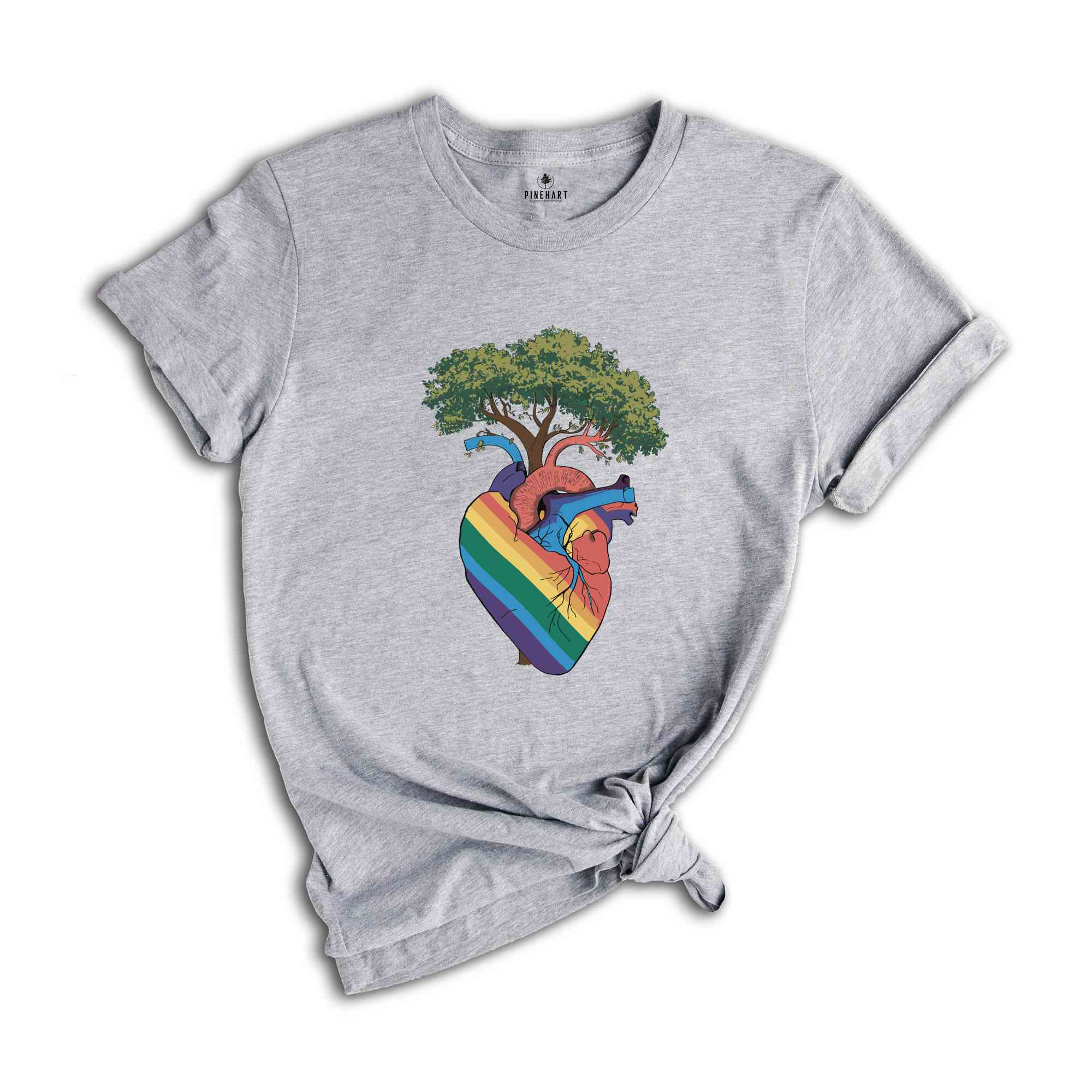 Progress Pride Shirt, Rainbow Pride Flag Gift, LGBT Shirt, Pride Month Festival Shirt, Inclusive Flag Shirt, Heart Tree of Life Shirt