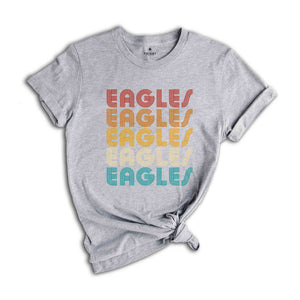 Retro Custom Shirts, Retro Custom Gifts, Eagles Team Shirt, Eagles Football Shirt, Eagles Fan Gift, Eagles School Tee, Eagle Mascot Shirt