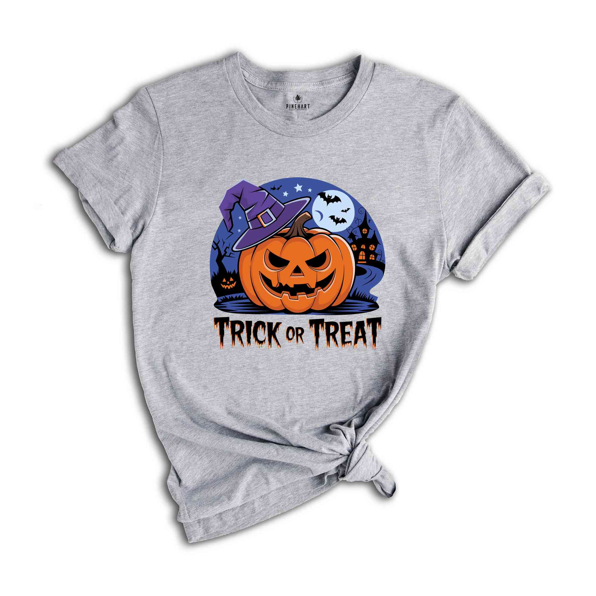 Trick or Treat Shirt Shirt, Halloween Town Shirt Gift, Funny Halloween Shirt, Pumpkin and Bats Shirt, Halloween Party Gift, Halloween Shirt