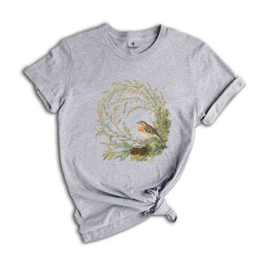 Bird Shirt, Watercolor Bird Branches, Bird Home Tshirt, Bird Cage Shirt, Bird Lover Shirt, Cute Bird Tee