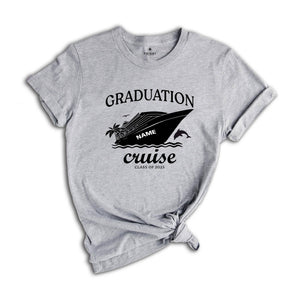 Custom Name Graduation Cruise 2025 Shirt, Matching Family Graduation Shirt, Class of 2025 Shirt, Senior Cruise Shirt, Grad Trip Shirt