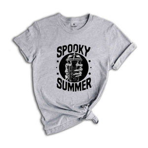 Spooky Summer Shirt, Summer Vibes Skeleton Shirt, Coffee Lover Shirt, Trendy Shirt, skeleton hand shirt, summer shirt, spooky season shirt