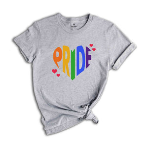 Pride Shirt, Heart of Pride Shirt, LGBTQ+ Shirt, Queer Shirt, Equality Shirt, Rainbow Flag, Lgbt Pride Tshirt