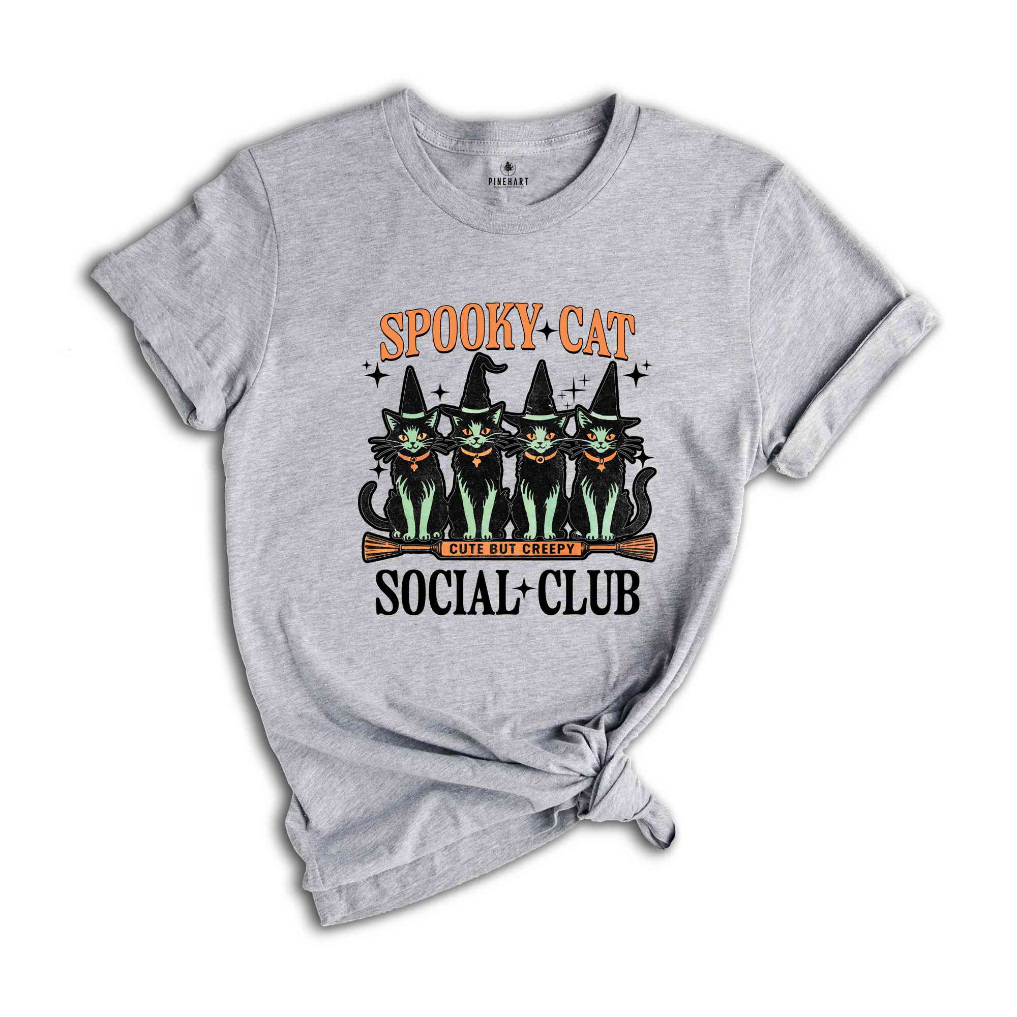 Spooky Cat Social Club Shirt, Cute But Creepy Shirt, Cool Halloween Cats Shirt, Halloween Shirt, Funny Halloween Shirt, Cats Shirt