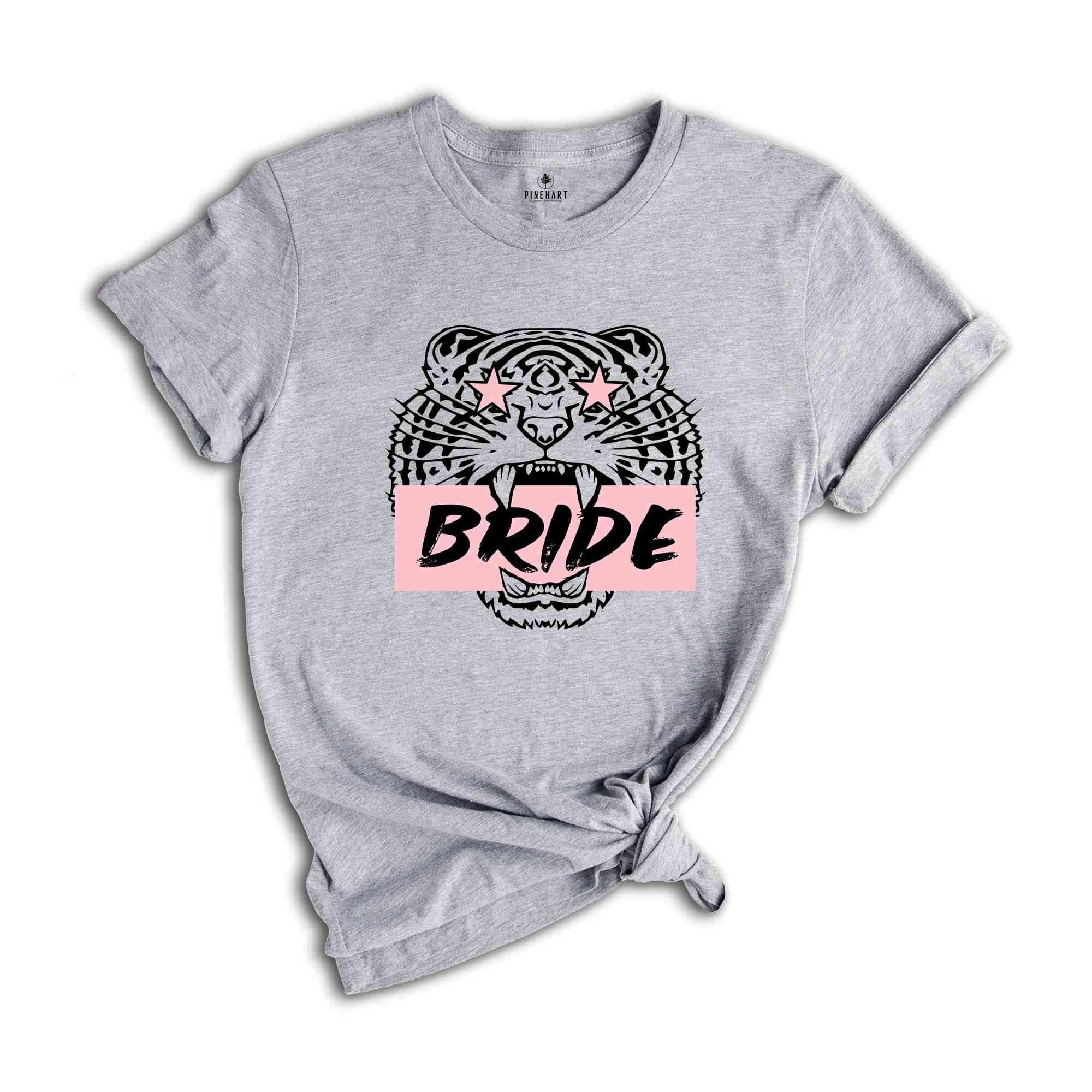 Retro Tiger Bride Exotic Bachelorette Shirt, Bachelorette Party Shirt, Animal Lover Shirt, Cute Bride Shirt, Bridesmaid Shirt, Bride Gift