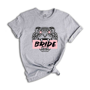 Retro Tiger Bride Exotic Bachelorette Shirt, Bachelorette Party Shirt, Animal Lover Shirt, Cute Bride Shirt, Bridesmaid Shirt, Bride Gift