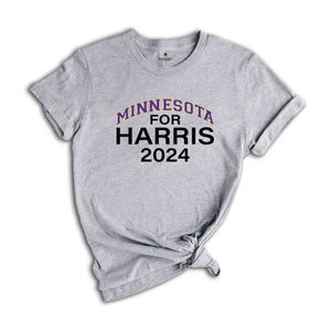 Minnesota For Harris 2024 Shirt, Election 2024 Shirt, Democratic Kamala Shirt, Kamala Shirt, Liberal Shirt, Anti Trump Shirt, Election Tee