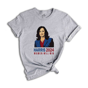 Kamala Harris Shirt, Harris 2024 Shirt, Madam President T-Shirt, Women Will Win T-Shirt, Kamala For The People T-Shirt