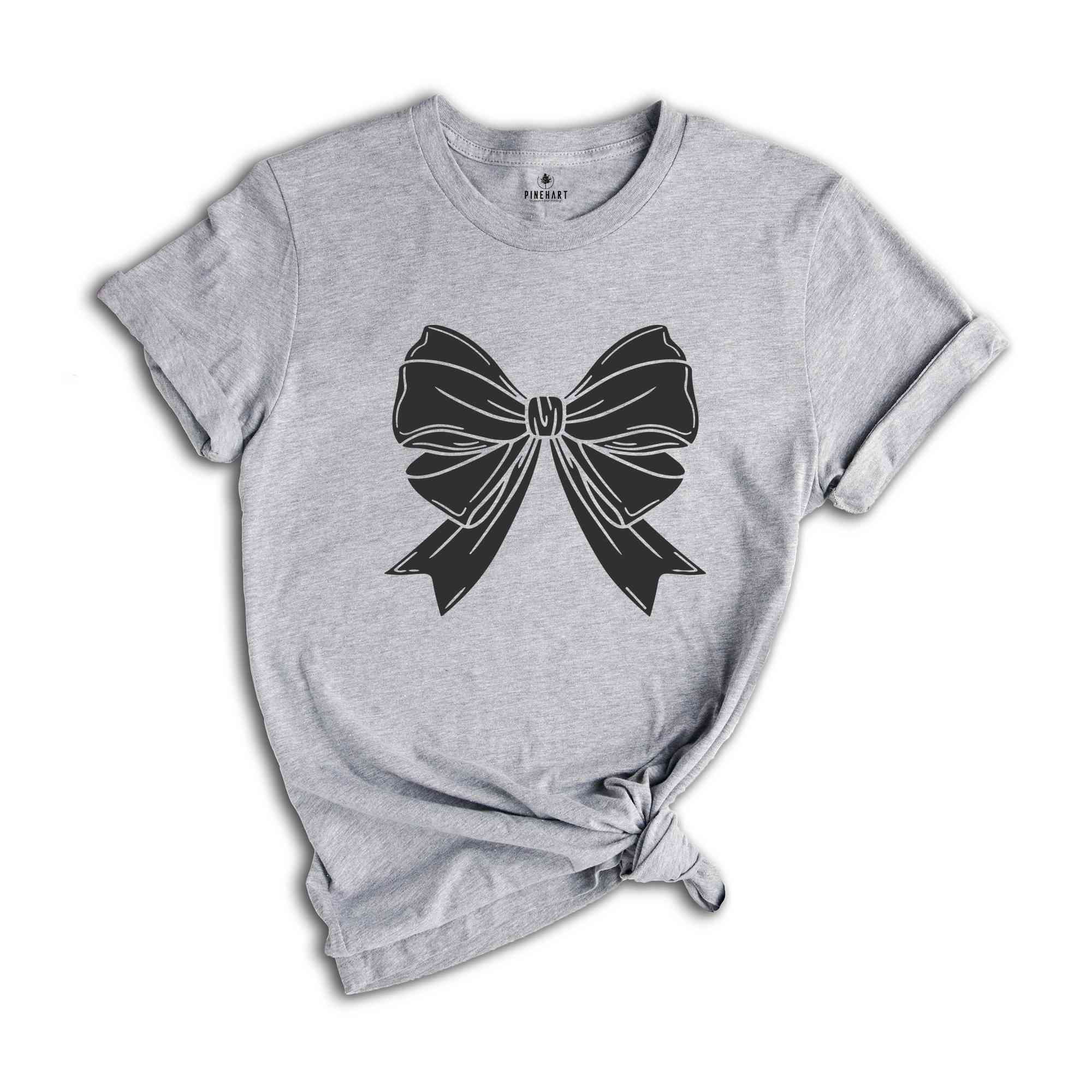 Coquette Big Bow Shirt, Mothers Day Gift, Bow Shirt, Coquette Gift, Bow Birthday Gift, Coquette Shirt, Vintage Bow Shirt, Retro Coquette Tee