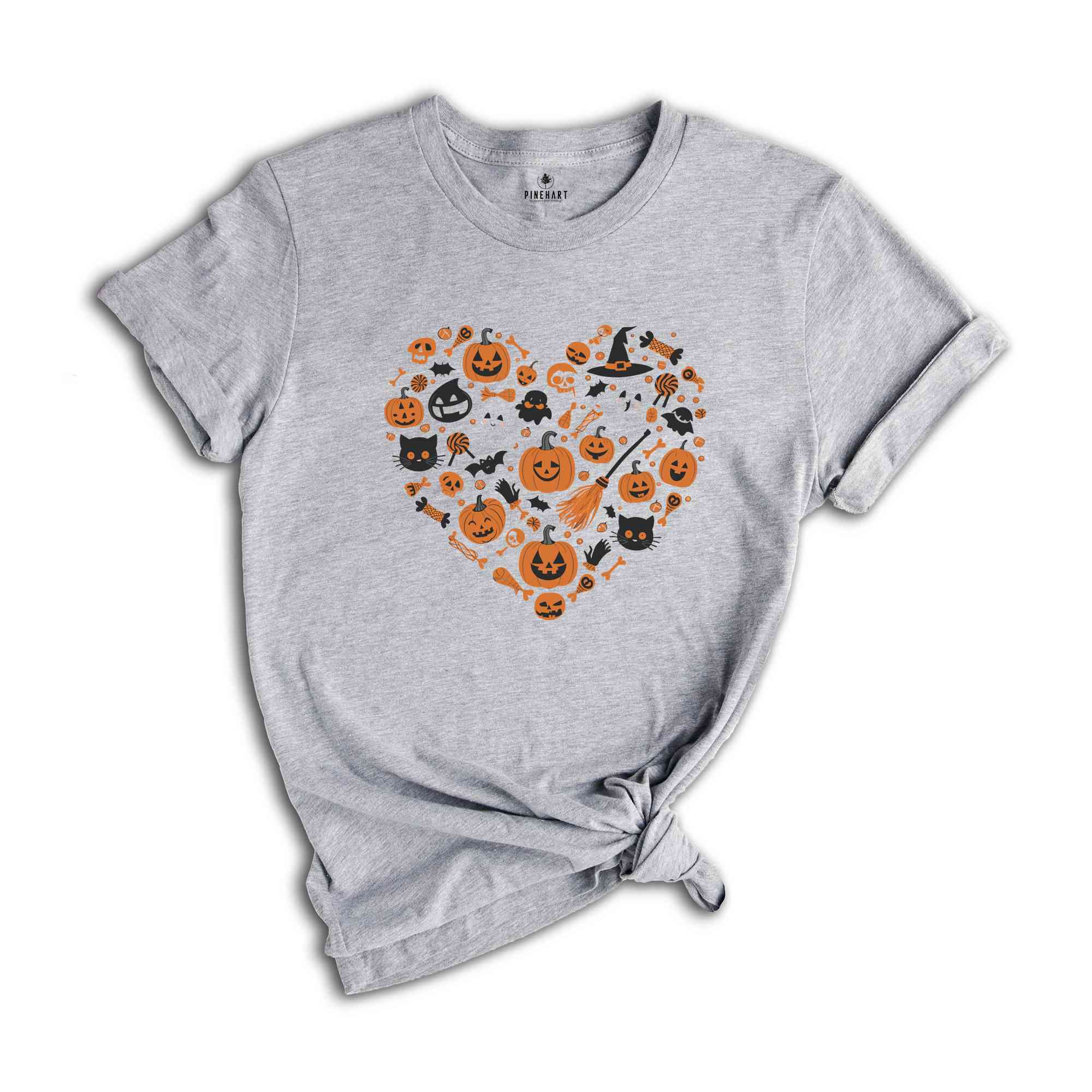 Halloween Heart Shirt, Spooky Season Shirt, Cute Ghost Shirt, Fall Rainbow Shirt, Autumn Shirt, Halloween Shirt