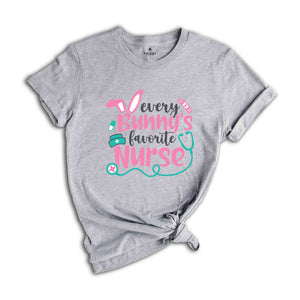 Every Bunny's Favorite Nurse Shirt, Easter Nurse Tee, Easter Day Gift, Registered Nurse T-Shirt, Easter Shirt