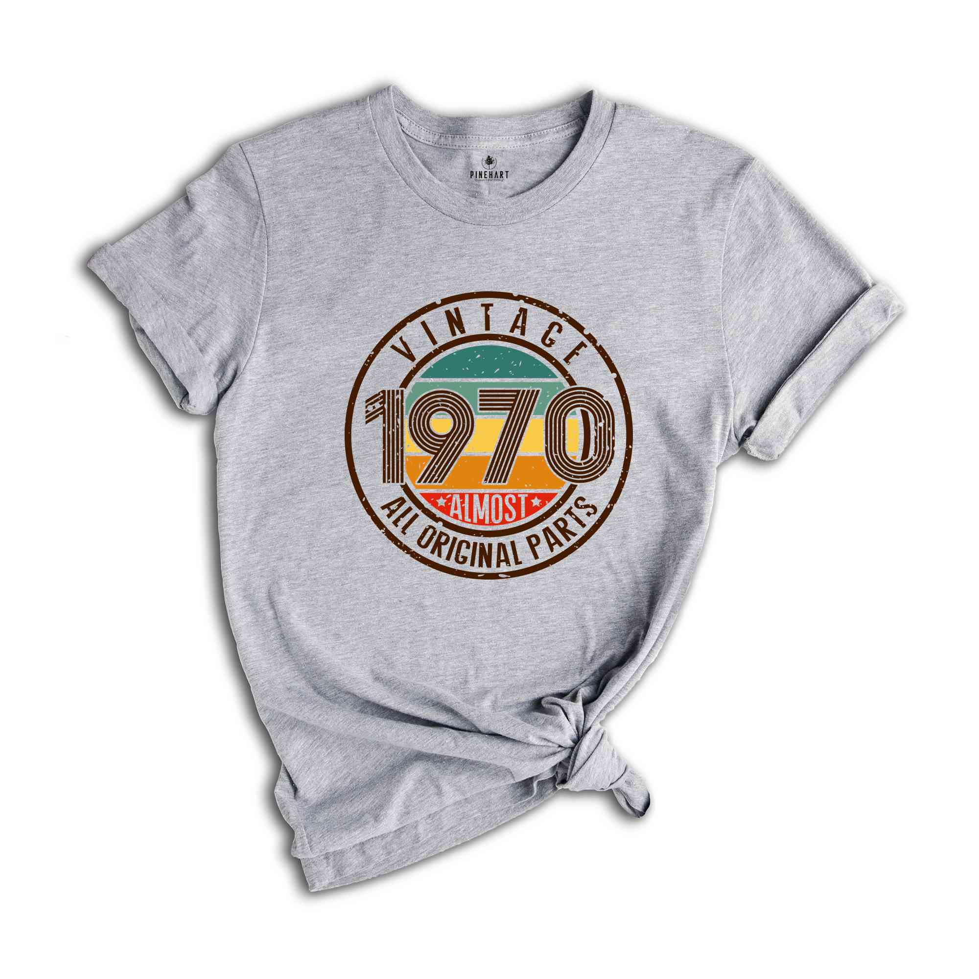 Vintage 1970 All Original Parts Shirt, 54th Birthday Shirt, 1970 Birthday Shirt, Retro 54th Birthday TShirt, 54 Years Birthday Shirt