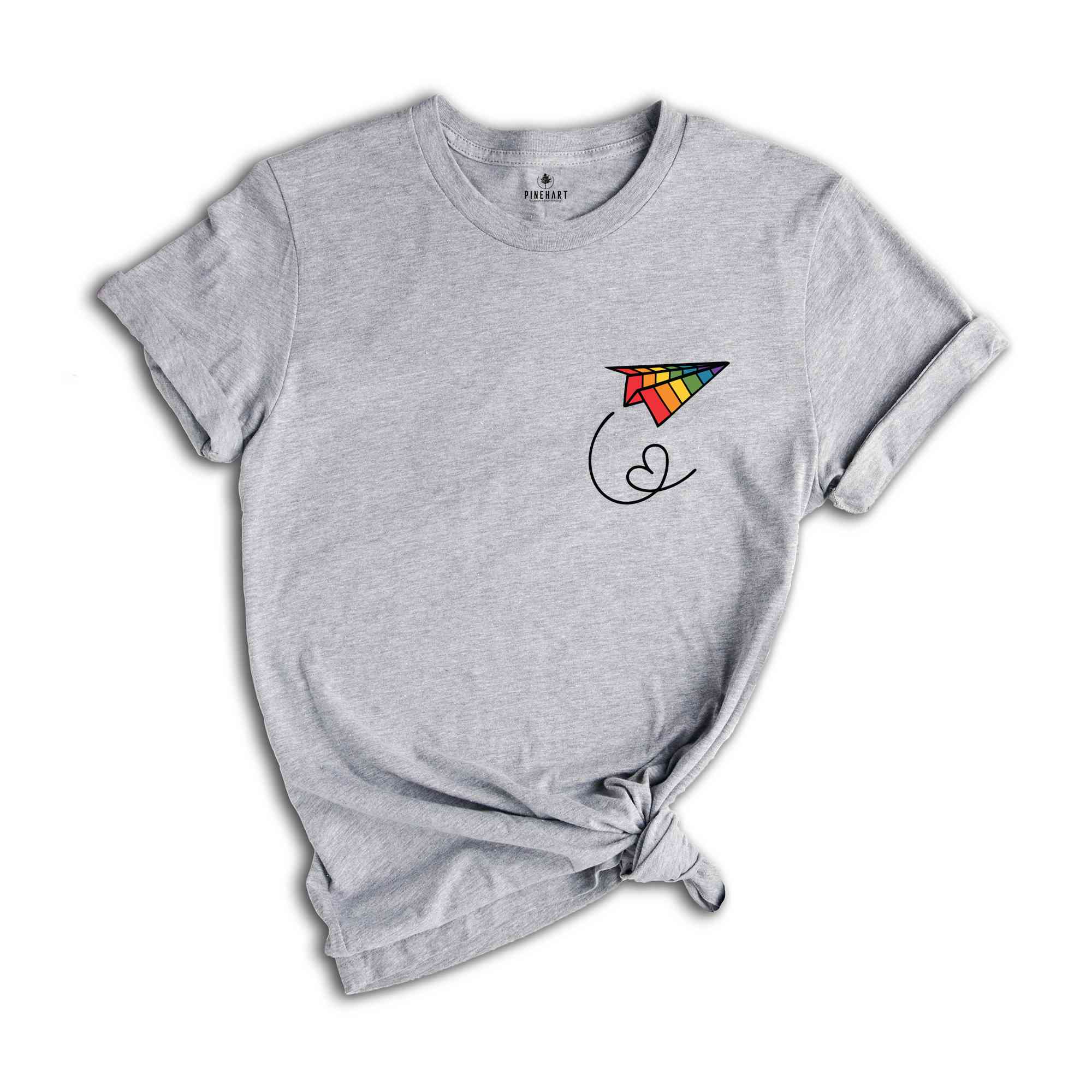 LGBT Shirt, Pride Paper Plane Shirt, LGBT Flag Shirt, Bisexual Shirt, Straight Ally, Lesbian T-Shirts, Rainbow Shirt, Queer Shirt, Gay Pride