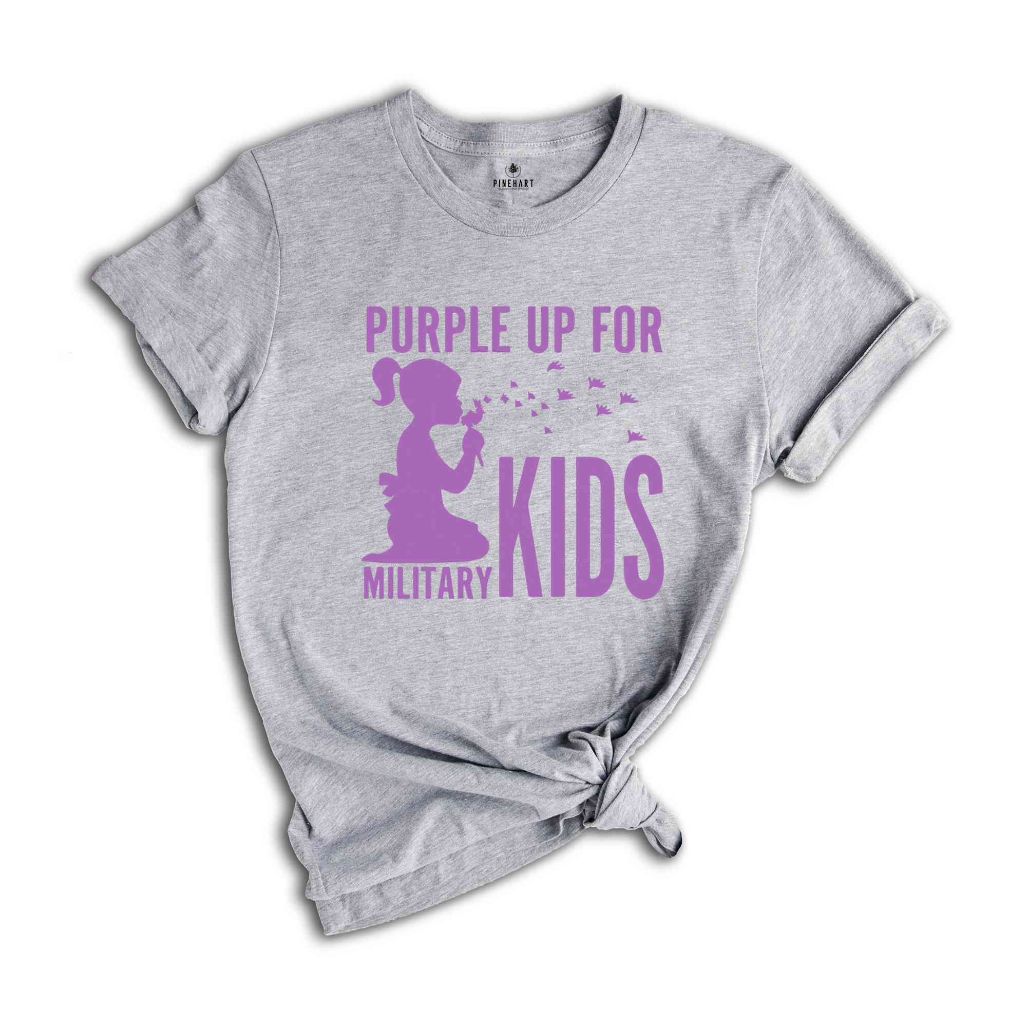 Purple Up for Military Kids Shirt, Military Child Month Awareness Shirt, Military Gifts for Kids, Military Kids Cotton Shirt