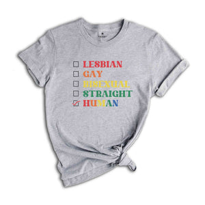 Rainbow Pride Heart Shirt, LGBT Shirt Funny Gift, Pride Shirt Women, Human Rights Awareness Shirt, Gay Pride Month Shirt