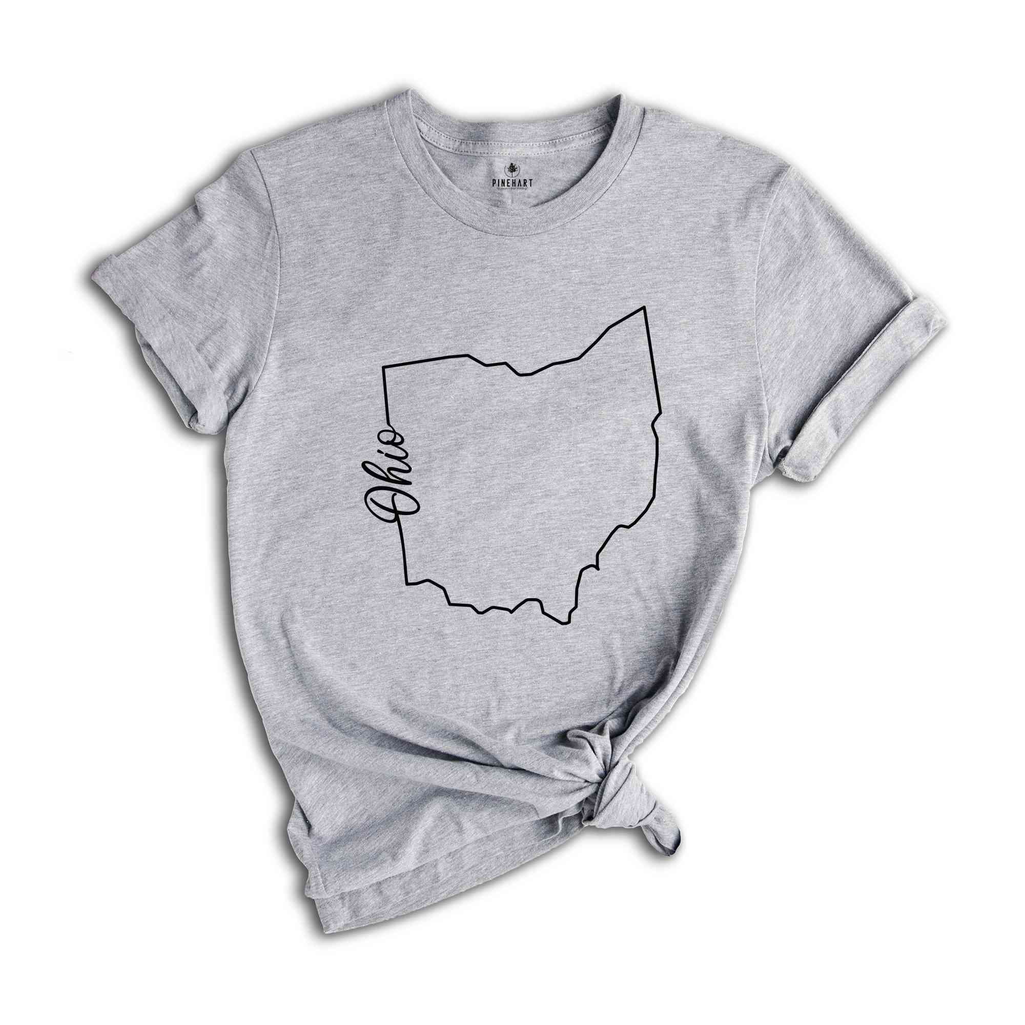 Ohio State Shirt, The USA State Shirt, Ohio USA Shirt, Ohio Map Outline Shirt, US Outline Shirt, United States Shirt