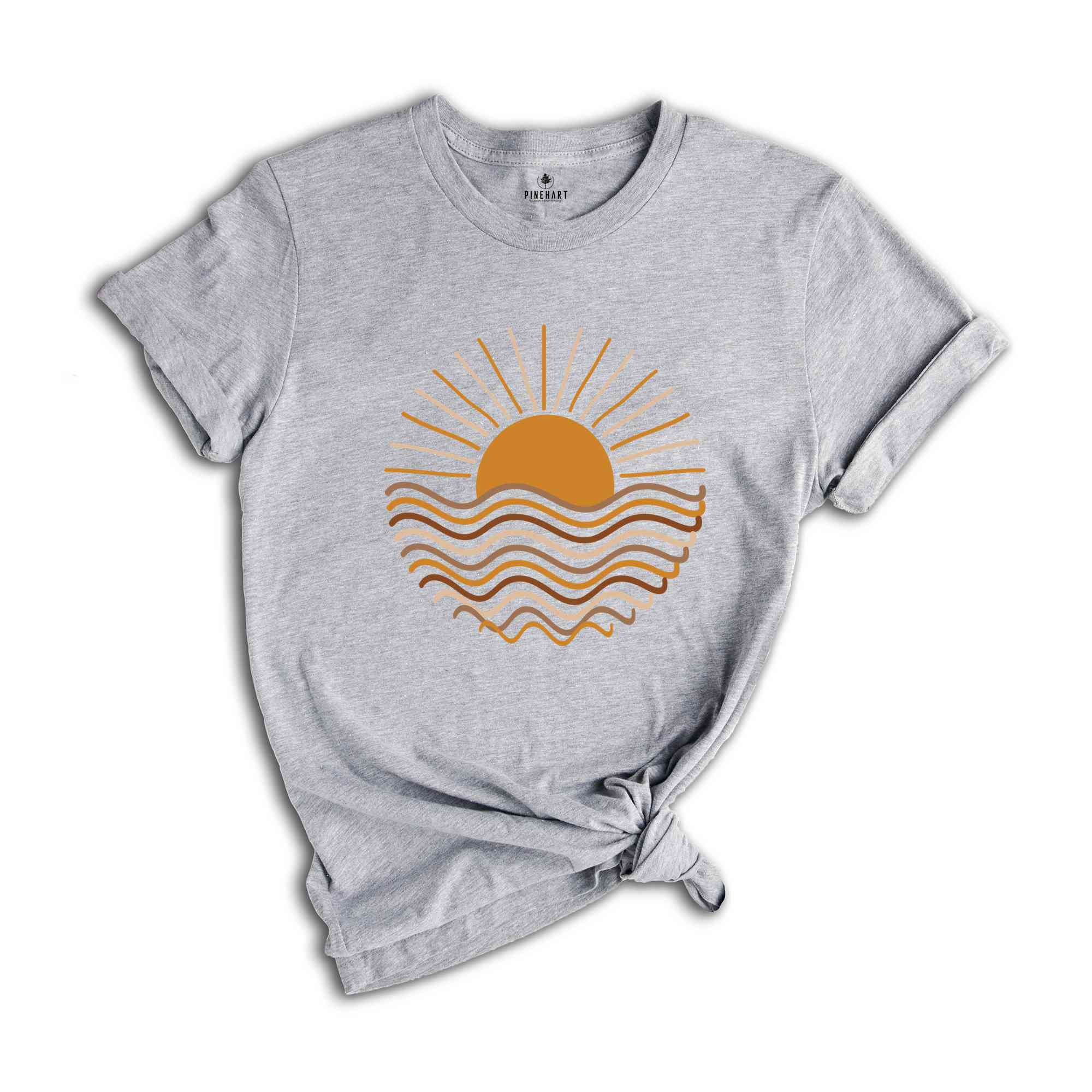 Boho Sunset Shirt, Waves Sunset Shirt, Wave Sunset Shirt, Surfing Inspired Shirt, Surfer Girl Shirt, Beachy Vibes Shirt, Vacation Shirt