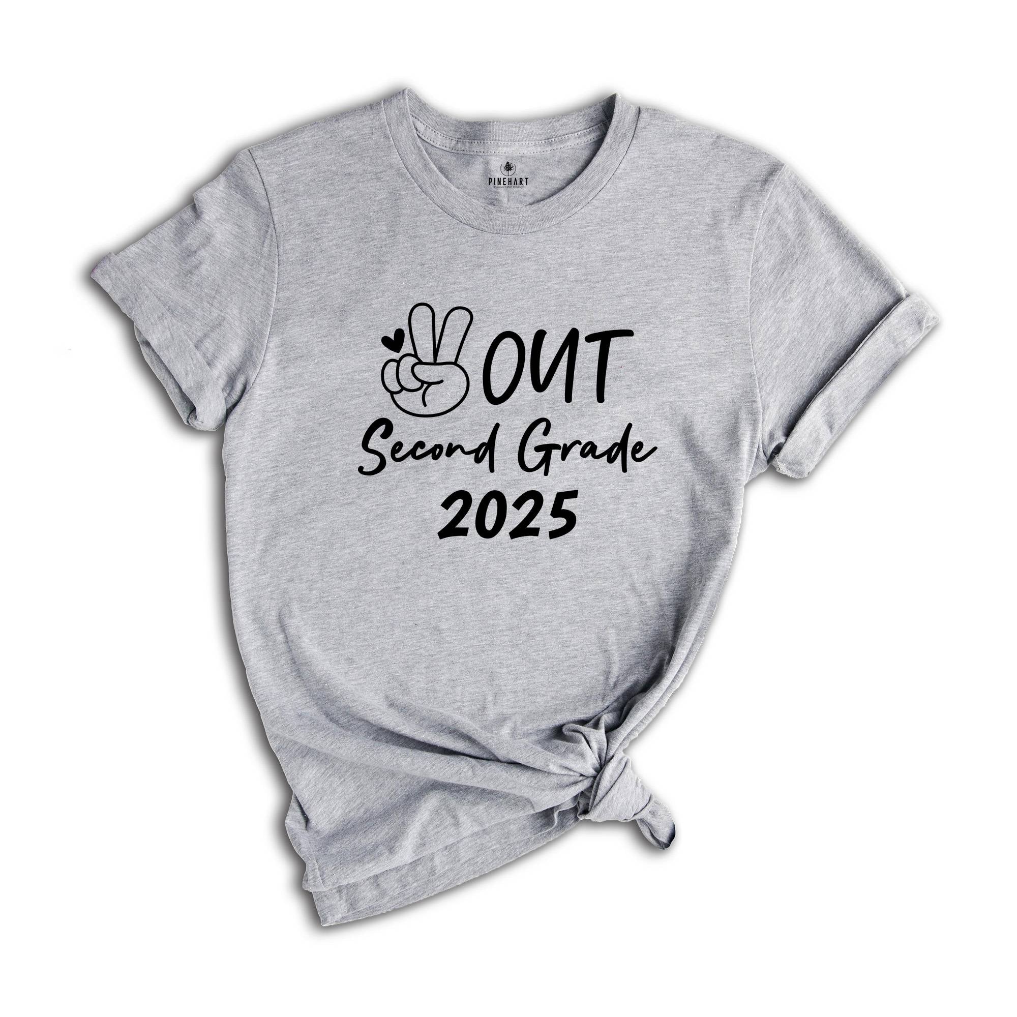 Peace Out Second Grade 2025 Shirt, End Of The School Shirt, Last Day Of School Shirt, Kids Graduation Shirt, Tie Dye Shirt, 2nd Grade Shirt