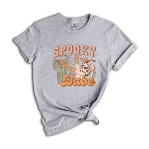 Spooky Babe Shirt, Western Halloween Shirt, Ghost Shirt, Halloween Party T-Shirt, Spooky Shirt, Ghost Shirt, Spooky Season Tee