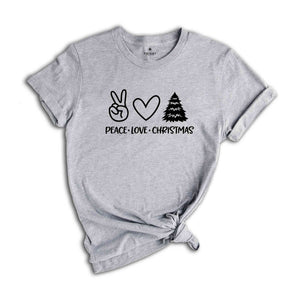 Peace Love Christmas Shirt, Christmas Tee, Christmas Costume, Funny Christmas, Xmas Tee, Holiday Gift, Hippie Soul Shirt