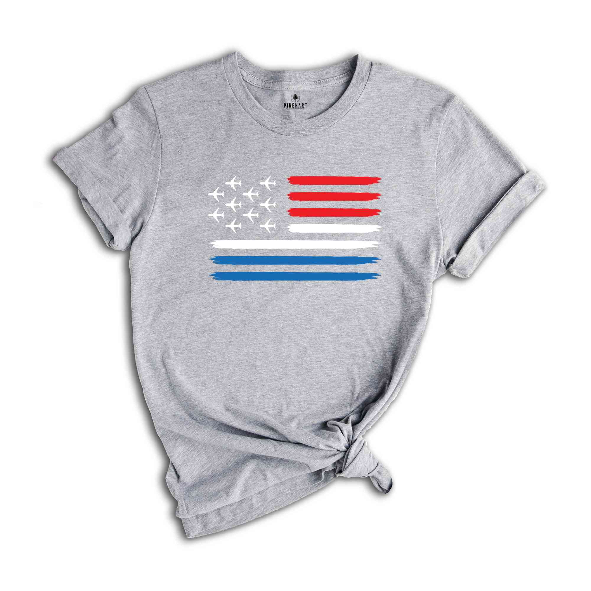 American Flag Shirt, Red White Blue Airplanes Shirt, Airplanes Shirt, 4th Of July Shirt, July 4th Independence Day Shirt, America Shirt