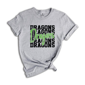 Team Mascot Shirt, Dragons Team Shirt, Dragons Team Spirit Shirt, Dragons Fan Shirt, Dragons School Shirt, Dragons School Spirit