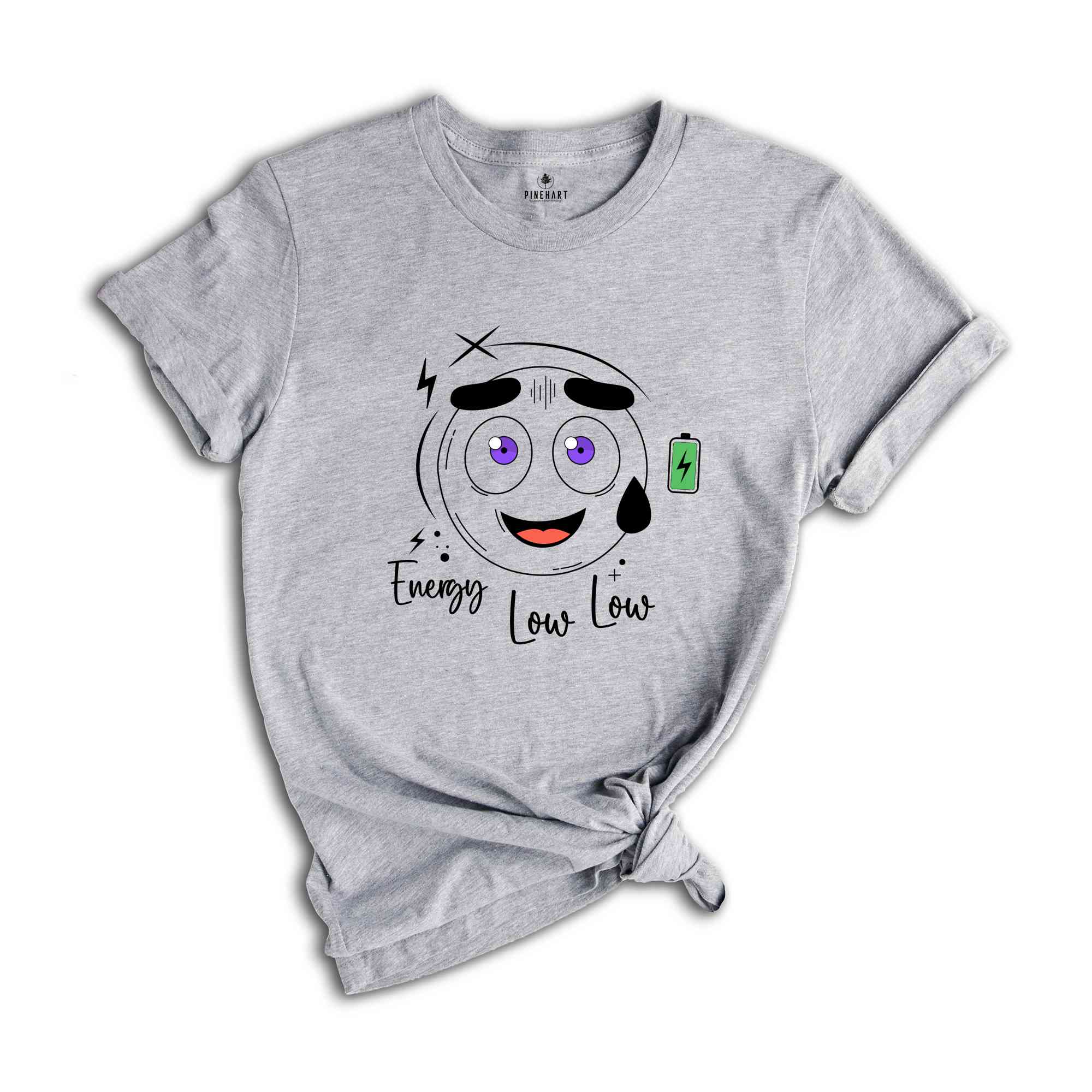 Energy Low Shirt, Hilarious Emoji Shirt, Trendy Funny Face Shirt, Funny Emoji Shirt, Battery Shirt, Funny Gift Shirt, Holiday Face Shirt