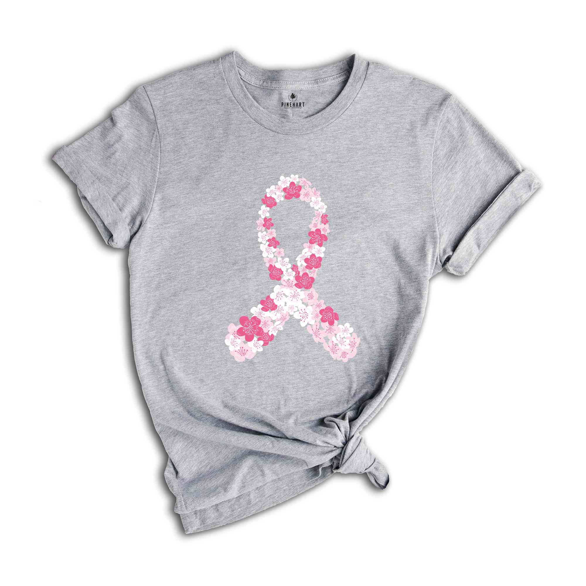 Japanese Sakura Breast Cancer Ribbon Shirt, Breast Cancer Warrior Shirt, Pink Ribbon Shirt, Floral Cancer Shirt, Fuck Cancer Shirt