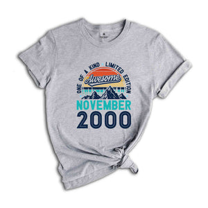 One Of A Kind Limited Edition Birthday 2000 Shirt, 24 Years Old Shirt, Birthday Party Shirt, Birthday Shirt, Family Birthday Party