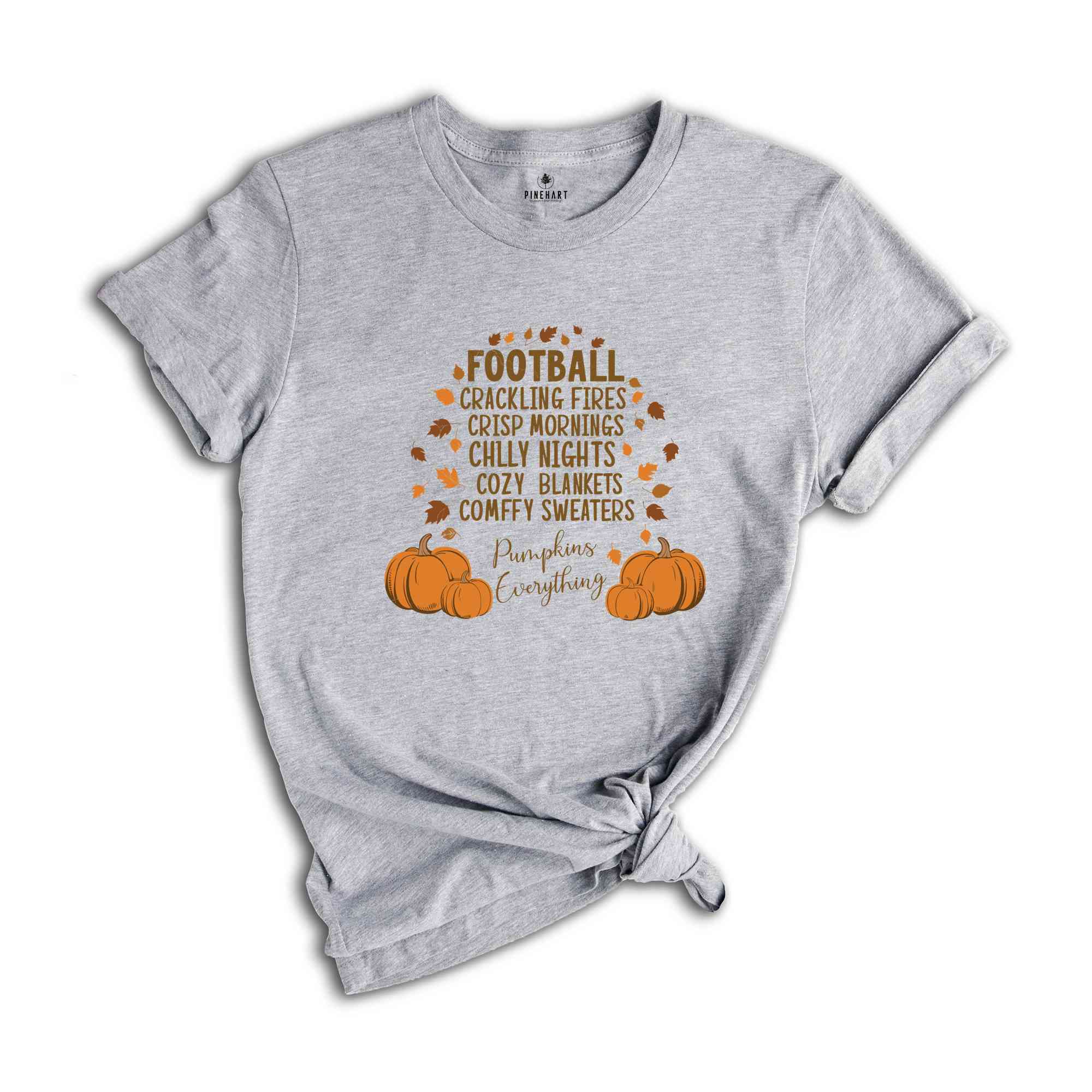 Cozy Blankets Crunchy Leaves Crackling Fires Football Shirt, Fall List Shirt, Womens Halloween Shirt, Thanksgiving Gifts, Autumn Shirt