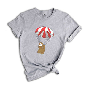 Parachuting Sloth Shirt, Funny Sloth Shirt, Sloth Goose Shirt, Girlfriend Shirt, Sloth Lover Shirt, Funny Sarcasm