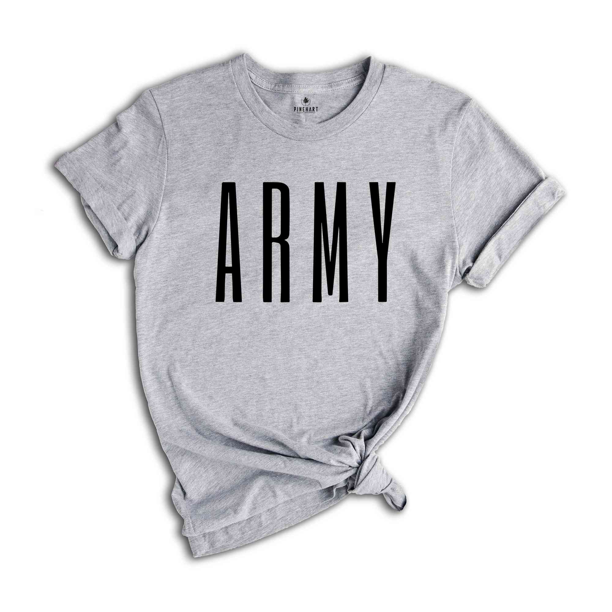 Army Shirt with Name, Personalized Army Shirt, Cool Army Shirt, Army Shirt, Custom Army Shirt, Army Gift, Wife Shirt