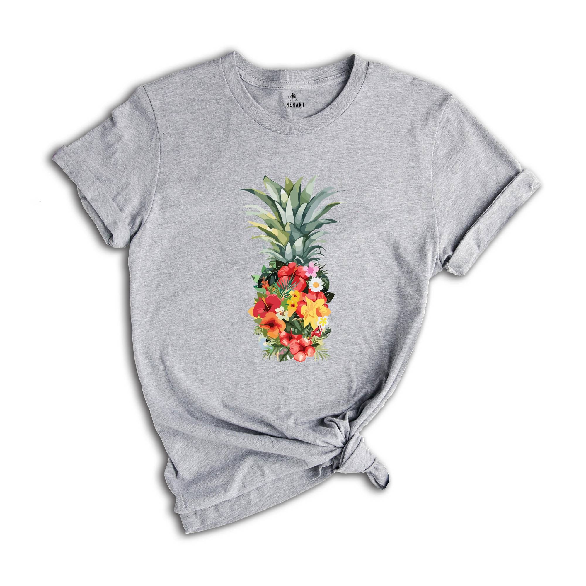 Pineapple Shirt, Watercolor Pineapple Shirt, Vacation Shirt, Flowers Pineapple Shirt, Summer Shirt, Fruit Shirt, Pineapple Lover Shirt