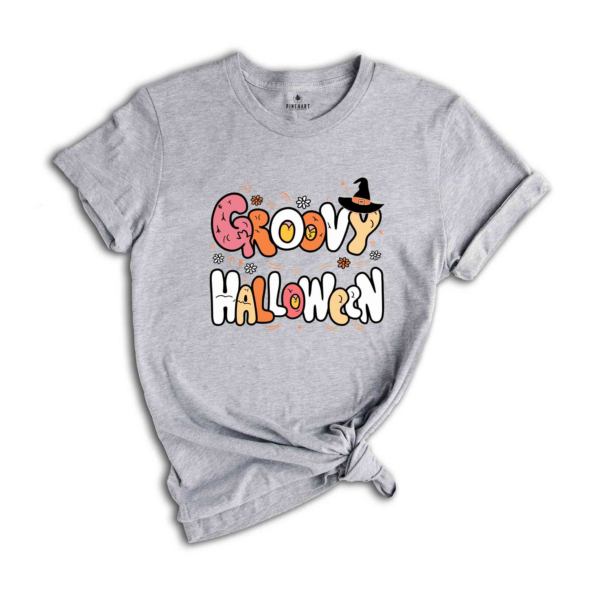 Groovy Halloween Shirt, Retro Halloween Shirt, Spooky Season Shirt, Cute Ghost Shirt, Fall Rainbow Shirt, Autumn Shirt, Halloween Shirt