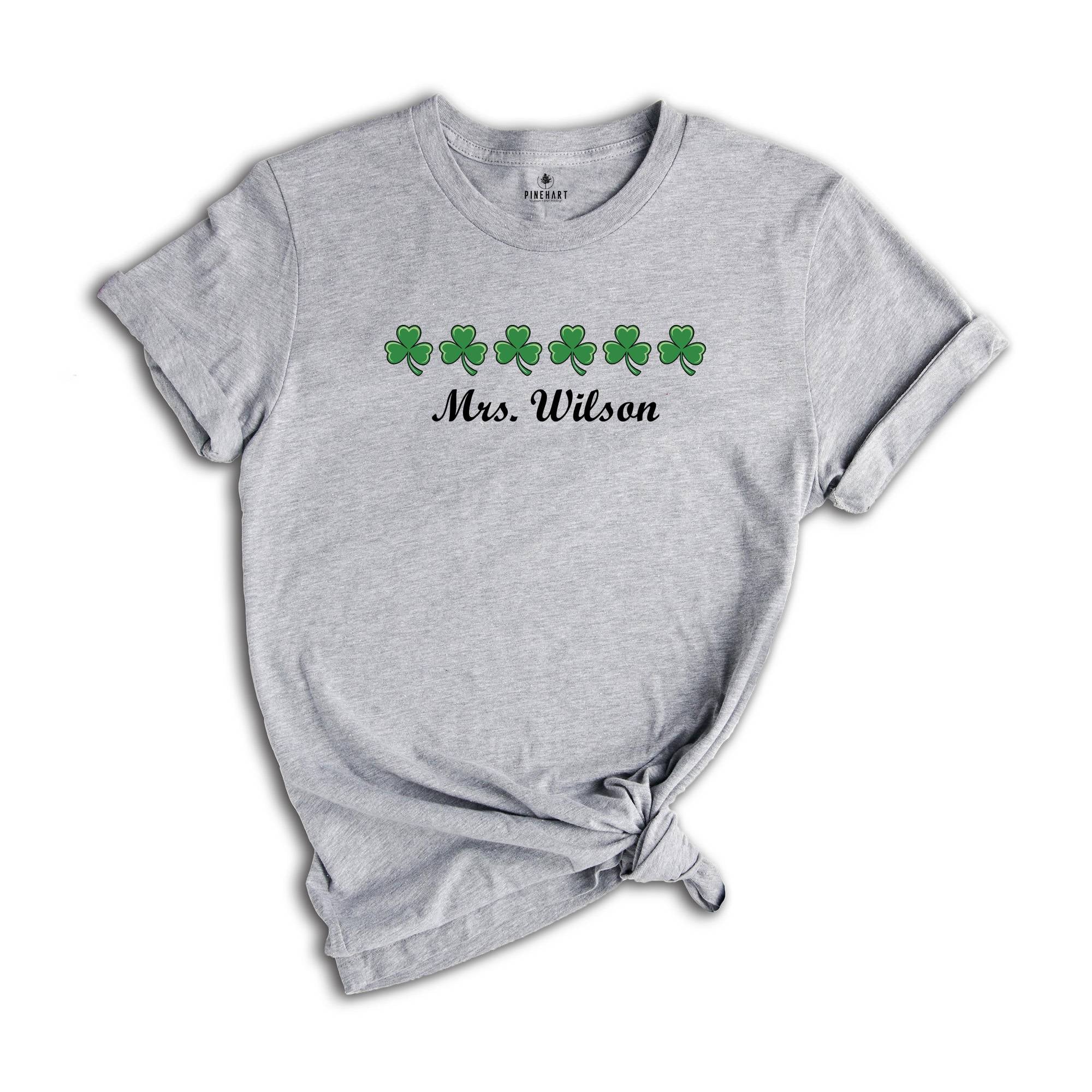 Custom St Patrick's Day Teacher Shirt, St Patrick Day Shirt, Lucky Shirt, Irish Shirt, Shamrock Shirt, Summer Shirt, Cute Mom Shirt