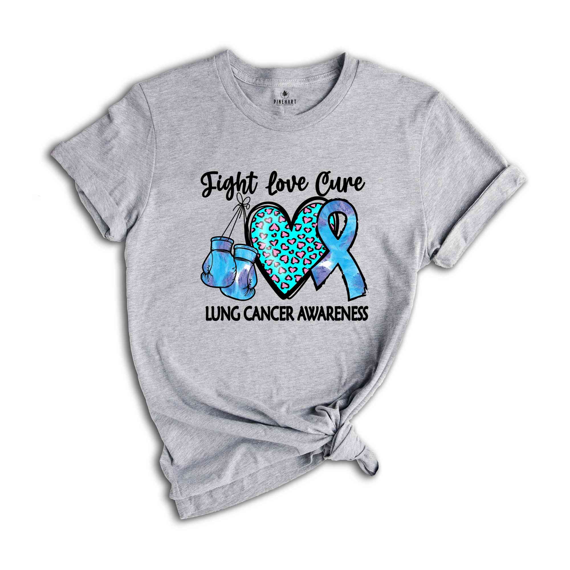 Lung Cancer Awareness Shirt, Cancer Support Clothing, Heart T-Shirt, Gifts for Cancer Warrior, Cancer Ribbon T-Shirt, Shirts for Womens