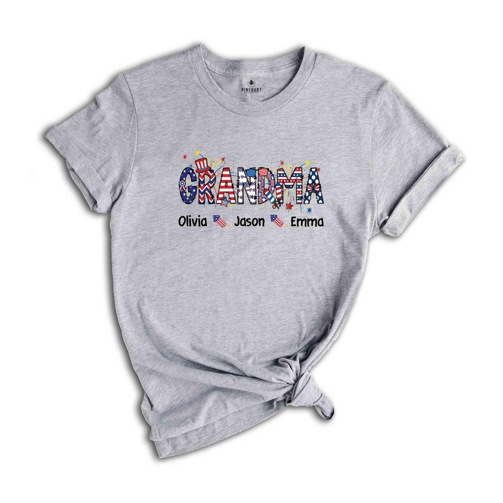 Custom Grandma Shirt, Custom 4th Of July Shirt, Independence Day Shirt, Gift For Grandma, Personalized Grandma Shirt, Republican Shirt