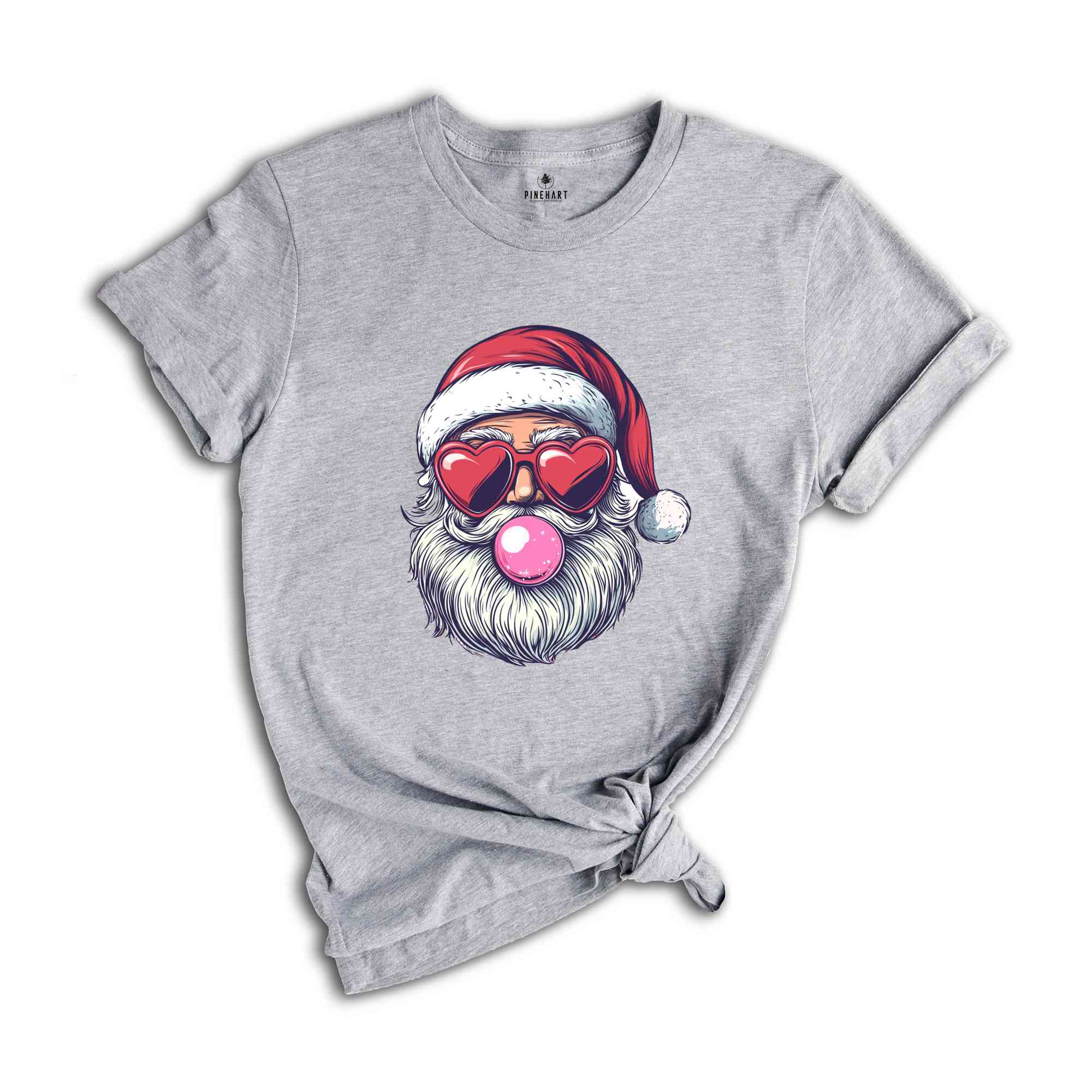 Retro Santa Blowing Bubble Shirt, Santa Claus Shirt, Santa Face Shirt, Funny Christmas Shirt, Cute Christmas Shirt, Holiday Season Shirt