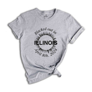 I Blacked Out In Illinois Shirt, Illinois Total Solar Eclipse Shirt, Celestial Shirt, Eclipse Event 2024 Shirt, April 8th 2024