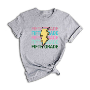 Fifth Grade Pencil Shirt, Pencil Bolt Shirt, Retro Shirt, Back To School Shirt, School Shirt, Teacher Shirt, Pencil Shirt, Teacher Gift